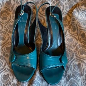 Paolo teal heels size 7